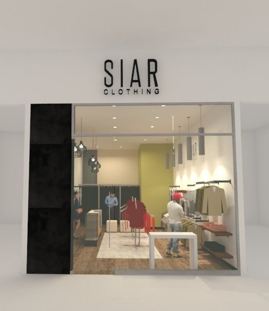 Render fachada SIAR Clothing